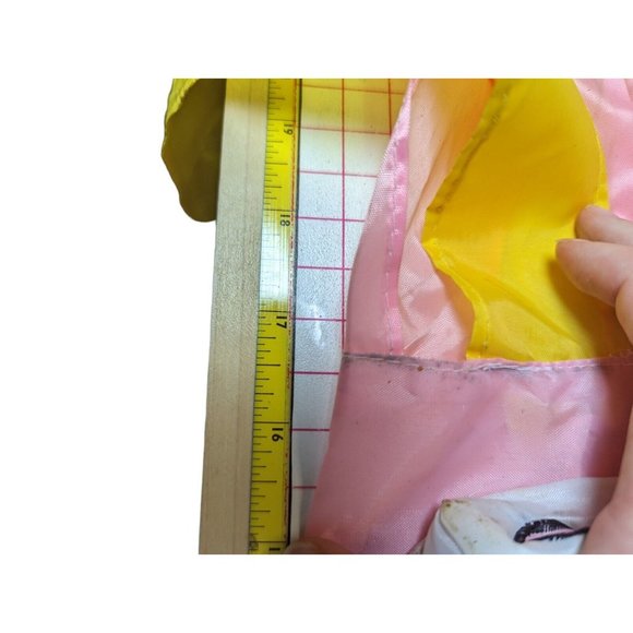 Vintage Easter Garden Nylon Wind Sock Easter Bunny Flowers Tassels Tails Flag - Picture 6 of 6